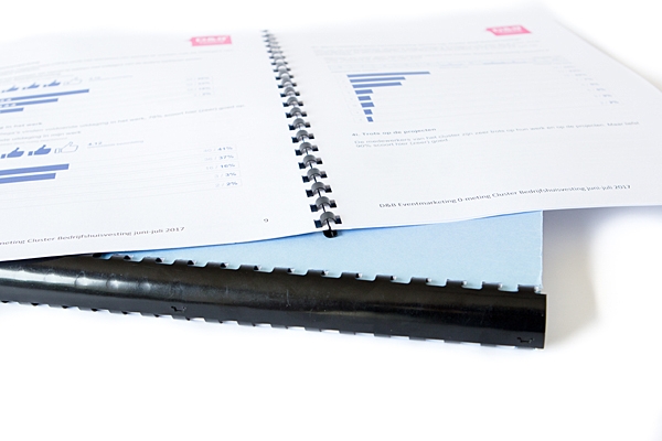 A4 printen en binden met plastic ringband | Imago Prints Utrecht