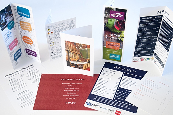 Menukaarten en drankkaarten op polyester | Imago Prints Utrecht
